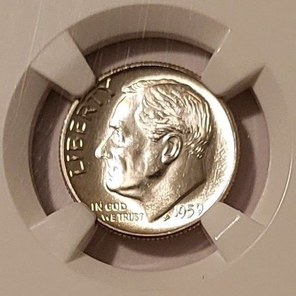 1959 Roosevelt Dime MS67 FT NGC - Picture 3 of 4